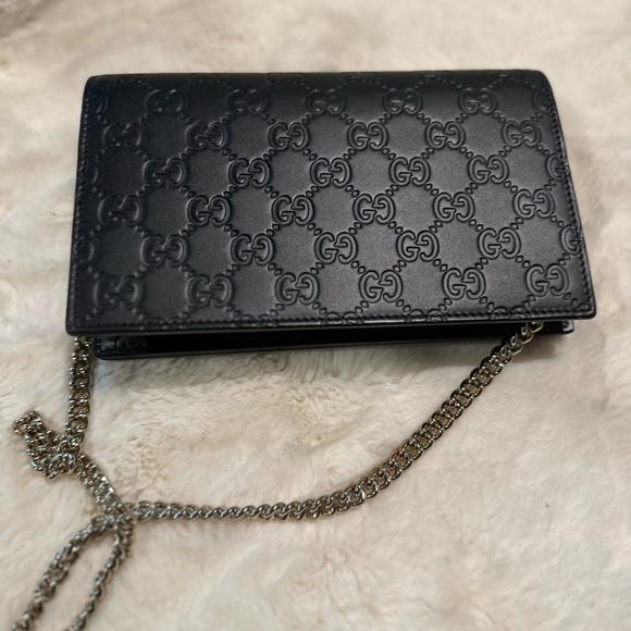 GG MARMONT LEATHER MINI CHAIN BAG - Picture 7 of 8
